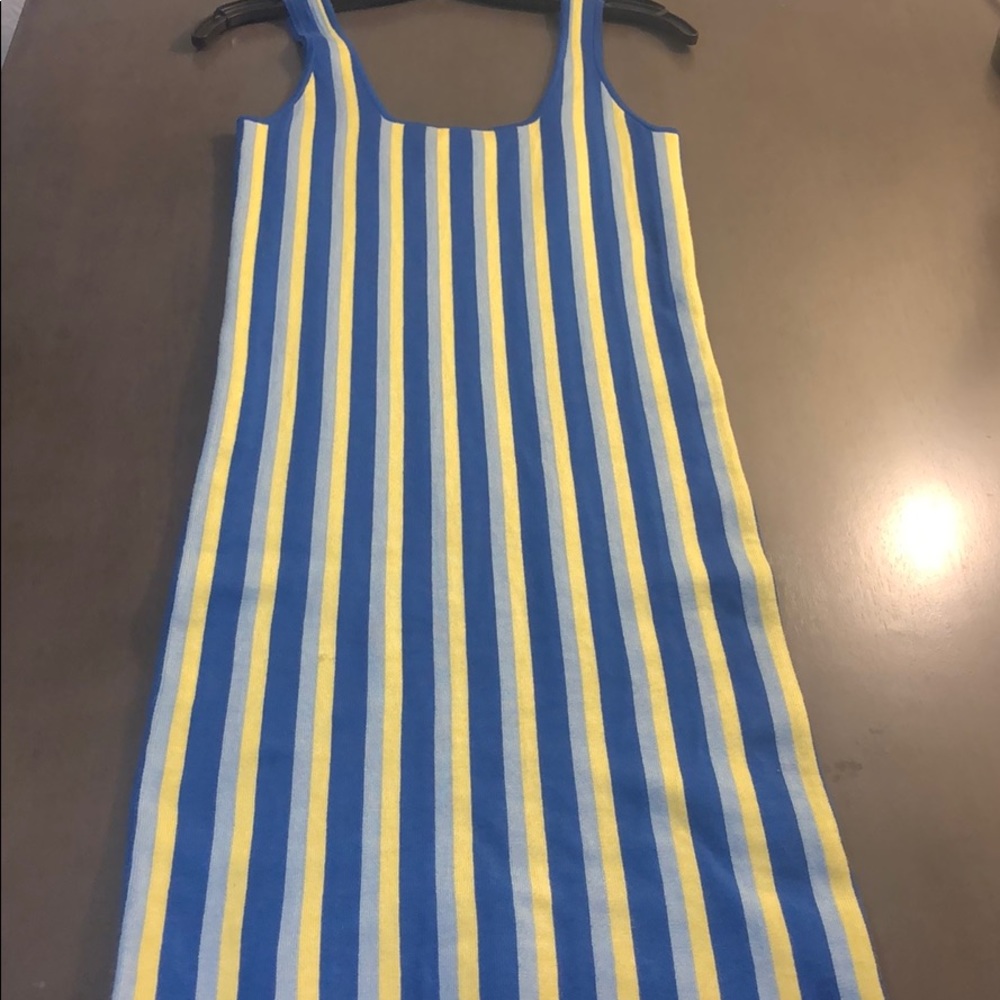 Lulus blue and yellow dress